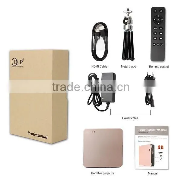 HDP200 HD 1080p Mini DLP LED Projector WiFi Miracast Airplay 1000:1 Contrast Ratio HDMI Tripod for Phones Notebook Tablet Camera photo-6