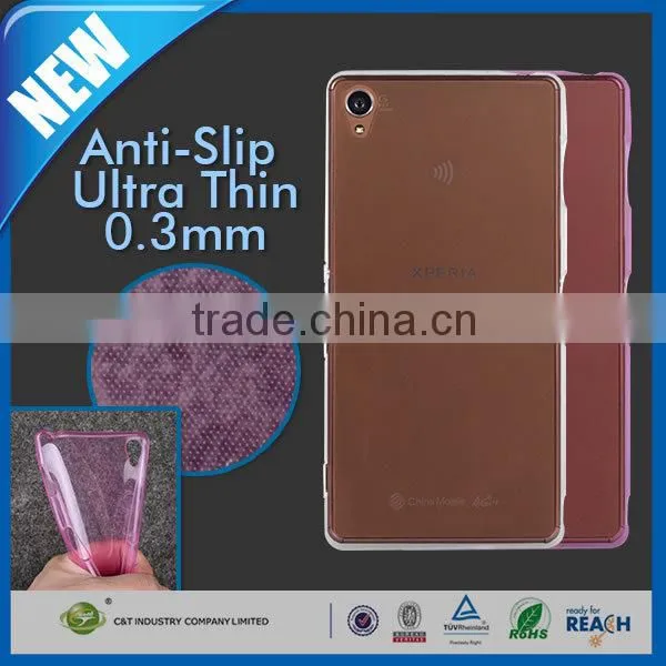 C&T Ultra Slim 0.3mm Case / Extremely Thin Transparent TPU Back Cover For Sony Xperia Z1 photo-6
