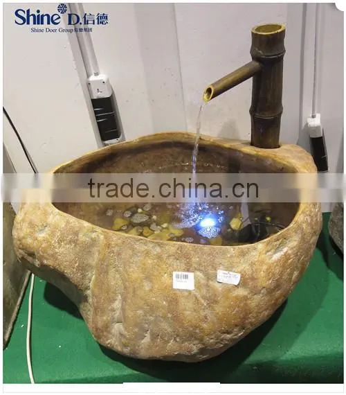 Polyresin Led Light Water Fountain in Fengshui Design Garden Decor