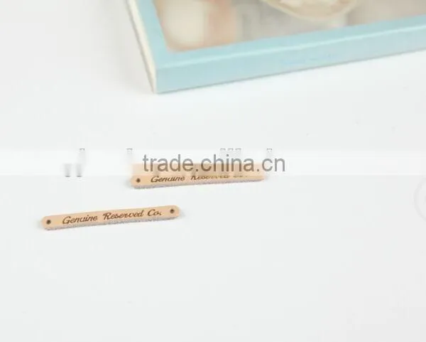 Guangzhou Leather Label Factory Customs Synthetic Waist Leather Patch photo-2