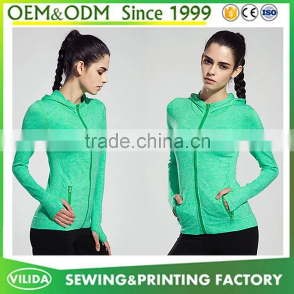 2016 New Items Dry Fit Running Apparel Gym Wear Ployester Coats