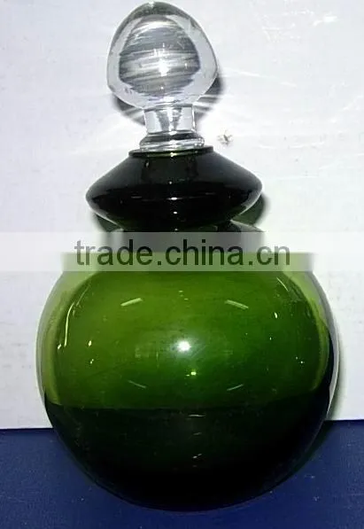 COLORED GLASS OIL BOTTLE