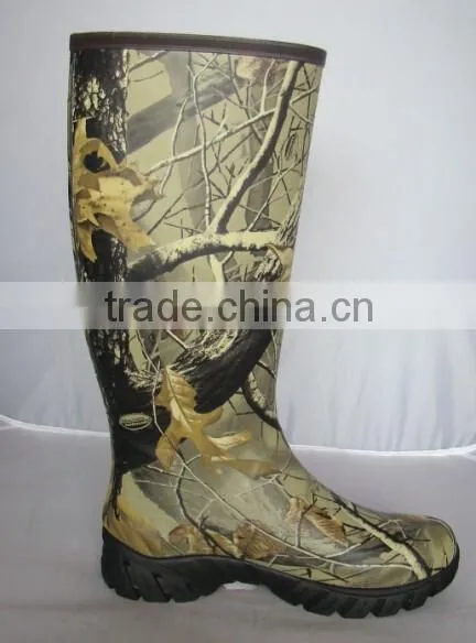 (CH-2591) Rubber Camo Men's Huntsmen Work Rain Boot photo-2