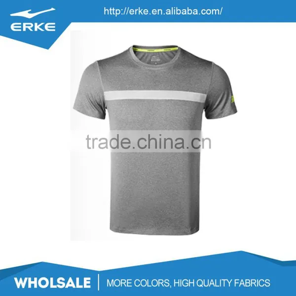ERKE Wholesale Brand Simple 100%polyester Moisture Wicking O-neck Sports Mens Running Tee Shirt photo-4