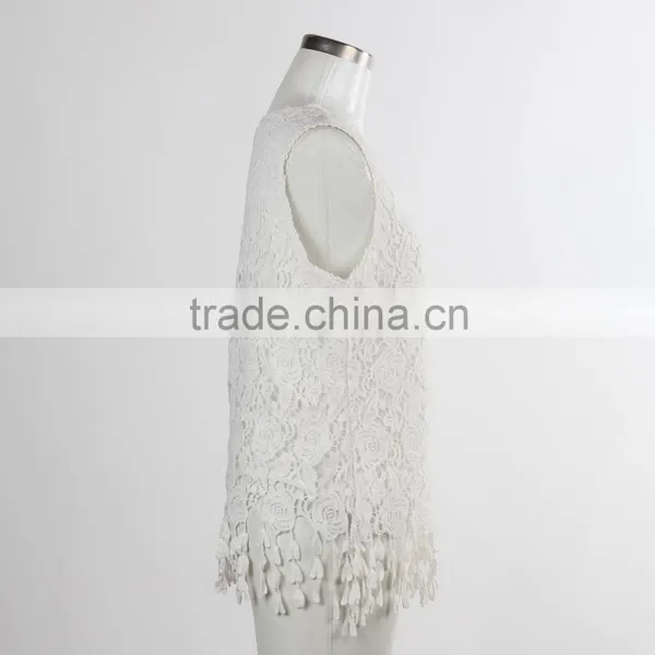 F5S12100 Fashion Design Women Lace Tank Top photo-2