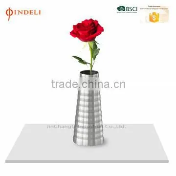 2016 Modern Stainless Steel Vase - 12-inch Tall Cylinder