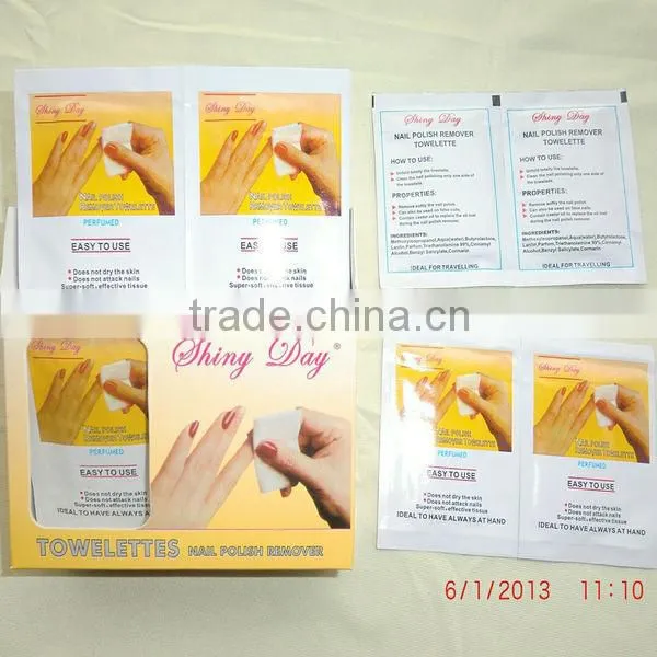 NO ACETONE NAIL POLISH REMOVER WET WIPES, CE CERTIFICATION