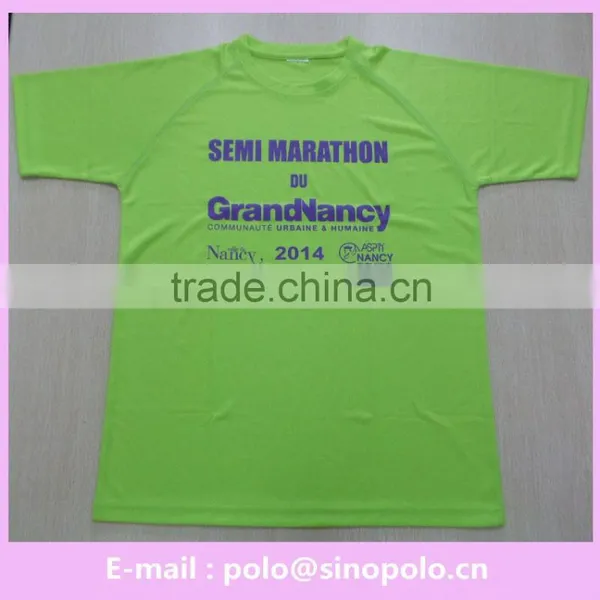 Round Neck Raglan Sleeves Word Fluorescence Color Printing Dry Fit Plain T-shirts