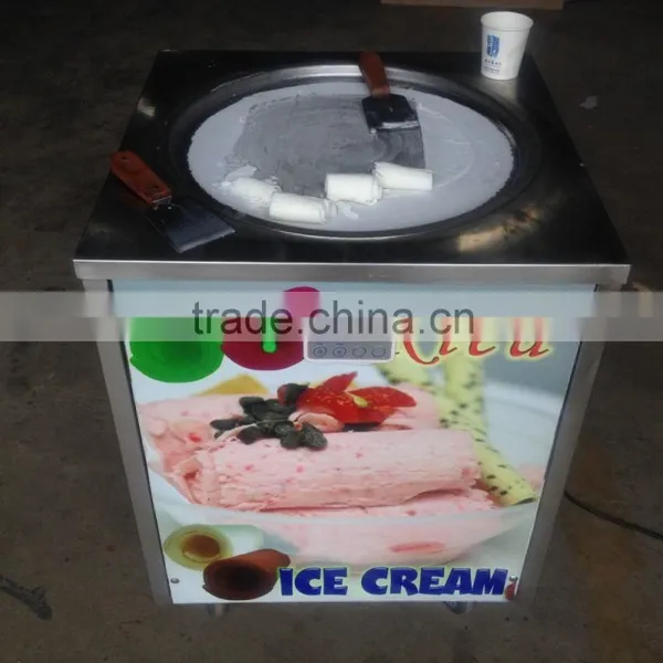 Oreo and Brownie Ice Cream Rolls Machine With Real Frozen Yogurt Fruits photo-2