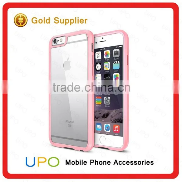 [UPO] Fashionable 2 in 1 Shockproof Anti-scratch Transparent PC TPU Custom Phone Cases for IPhone 6 6s