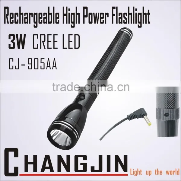 BEST Power Aluminum LED Rechargeable Flashlight With 3*AAA Battery photo-2