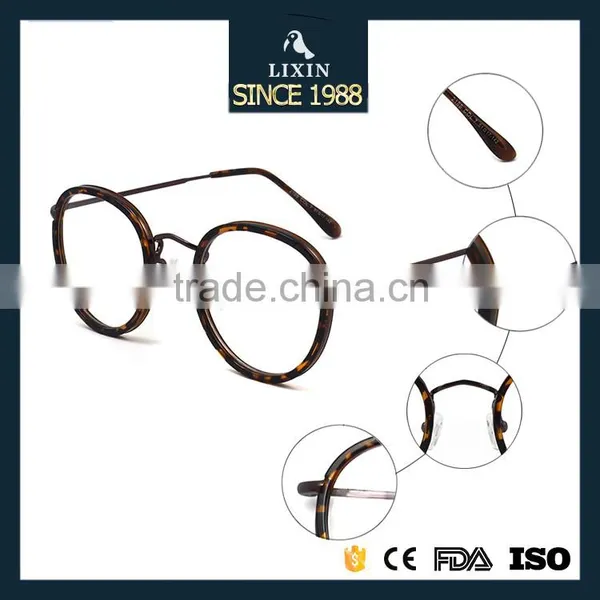 Vintage Round Lens Metal Eyeglasses Light TR90 Titanium Combination Prescription Frames Spectacle Optical Lens 2188 photo-4