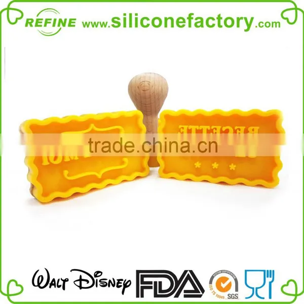 Rectangle Shapee Silicone Cookie Stamp photo-4