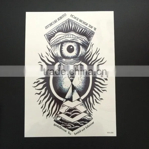 WX- 022 CMYK Tattoos/ Temporary Body Tattoo Sticker/ Water Transfer Black and White Tattoo Sticker photo-5