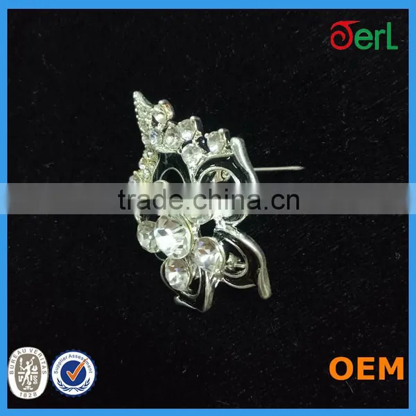 Vintage Women Jewelry Bridal Crystal Rhinestone Flower Brooch Pins for Wedding Dress photo-3