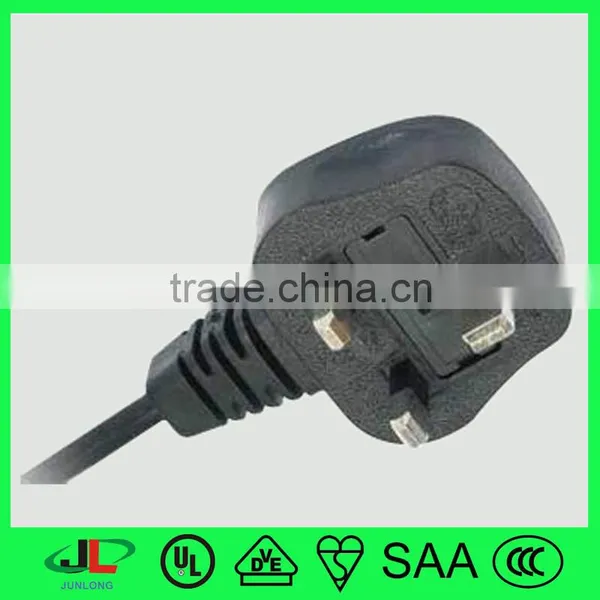Moulded BS Ceitified UK 3 Pin Electric Plug With Fuse Extension Cords photo-2