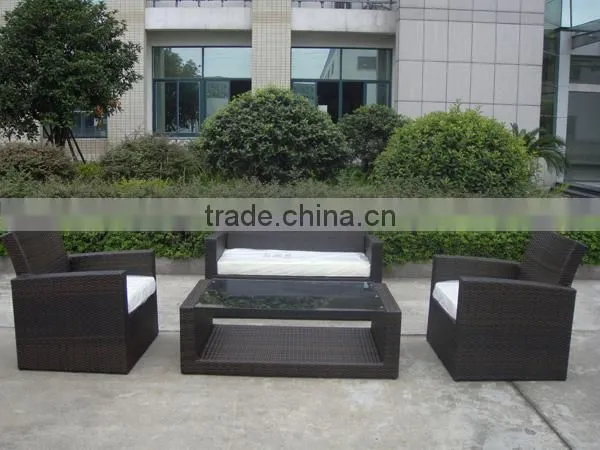 4Pcs Garden Sofa Furniture Rattan With Aluminium Frame photo-3