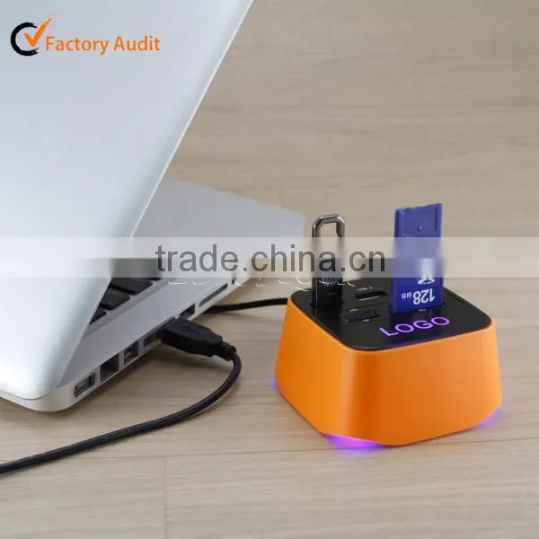 Promotional 4ports 2.0 USB HUB/SD/TF/M2 Card Reader/combo Usb Hub 2.0 Card Reader photo-6
