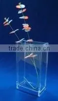 Modern Lucite Flower Vase Display