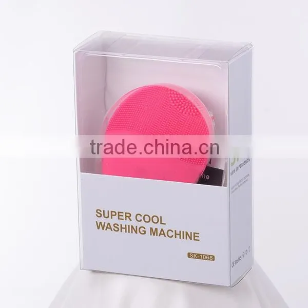 Rechargeable Ultrasonic Face Brush,Quimat Skin Care Tools Natural Silicone Facial Cleansing Brus photo-3