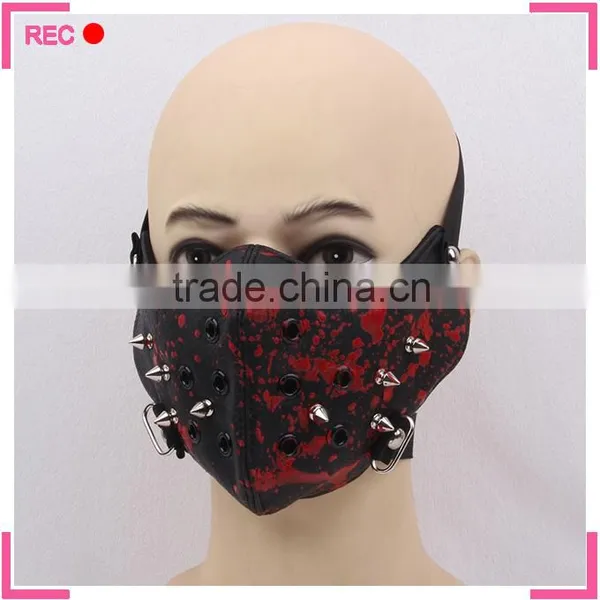 Carnival Mask With Blood Decoration, Simple Design Masquerade Party Mask photo-3