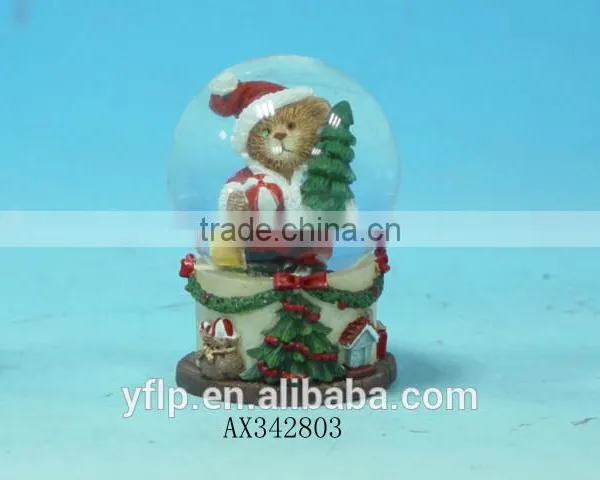 Polyresin Teddy Beer Snow Globe, Christmas Style's Gift photo-3
