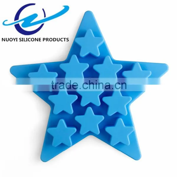 Eco-friendly Five-Pointed Star Silicone Decorative Ice Cube Tray photo-3