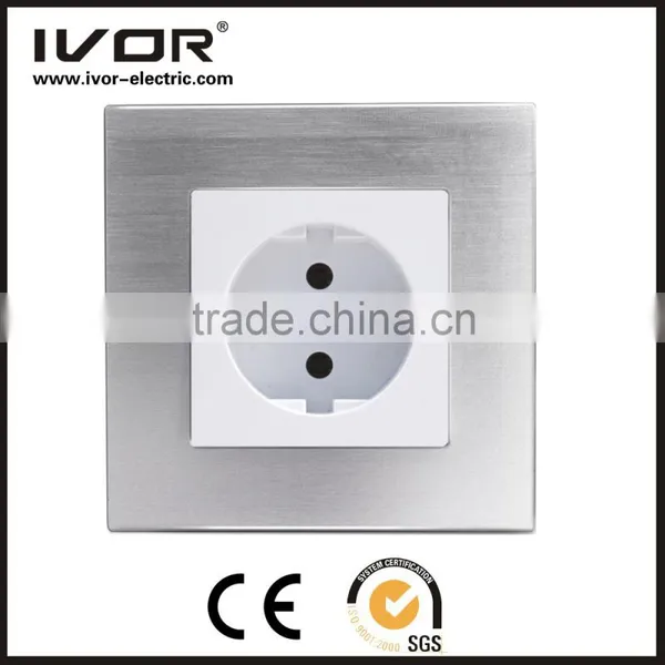 2016 New Design IVOR Aluminum uk Usb Wall Socket With 2 Usb Port Good Reputation Cool South Africa Wall Socket Switch photo-5