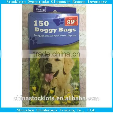 Surplus Stock Liquidation Lots Yiwu Stocklots 150 Doggy Bags Surplus Excess Inventory for Sale