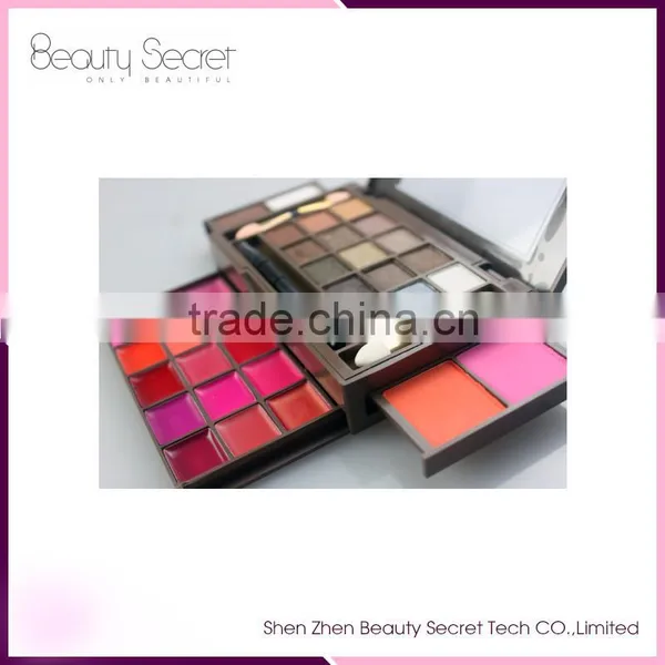 High Quality With Eyeshadow Brush Cosmetic 34 Warm Colors Eye Shadow Palette