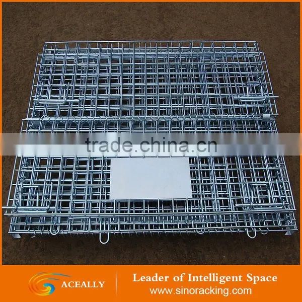 Aceally Collapsible Rigid Wire Cage Pallet/Stackable Pallet Cages photo-2