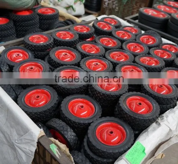 Ball Bearing Steel Rubber Wheels Diamond Tread 1/2" Bore Stens photo-4
