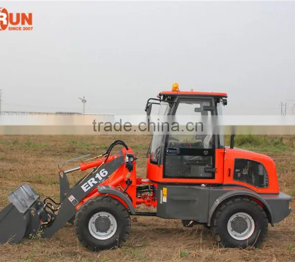 Everun Brand ER16 Small Farm Tools High Quality Wheel Loader With Grass Forks photo-5