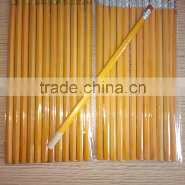 Black Lead Wholesale Wooden Pencil With White or Red Erasers photo-2