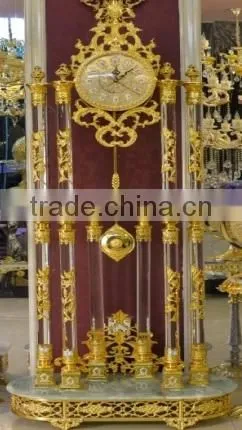 Magnificent French Louis XV Style Palace Standing Clock, Dore Bronze Antique Standing Clock photo-3
