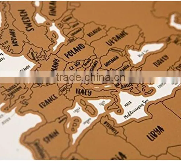 Travel Maps "It's a Beautiful World" Scratch Your Travels Track Map photo-6