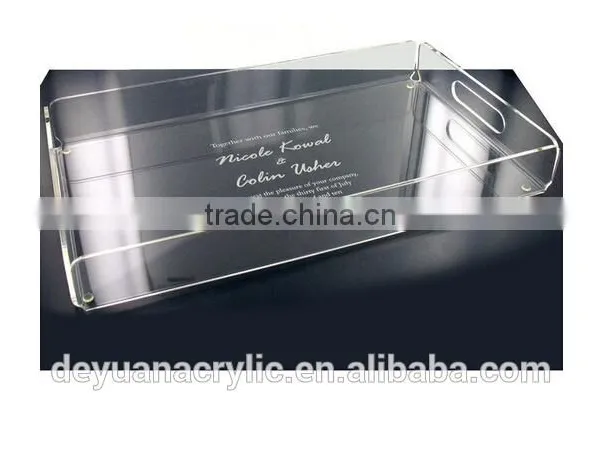 High Quality Clear Acrylic Serving Trays ,Home Storage Organization Storage Acrylic Trays photo-2
