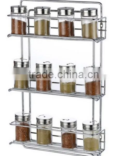 3 Tier Spice Rack Chrome Plated for Herbs and Spices