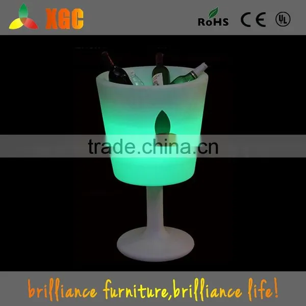 Plastic Party Events Club Bar Used Illuminated LED Ice Bucket Cooler photo-3