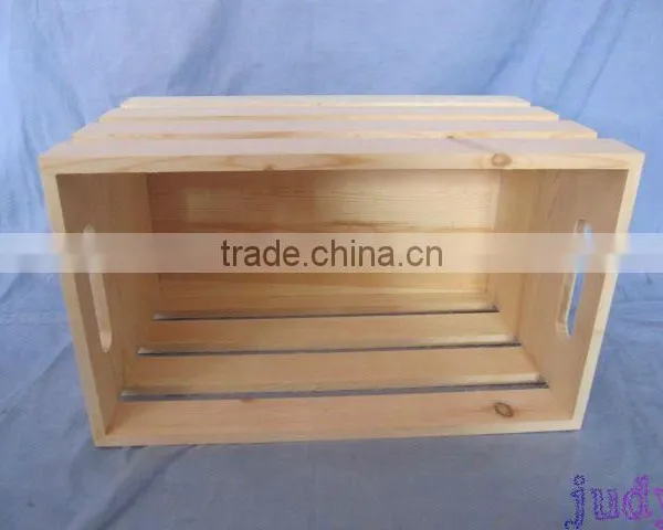 Nature Color Pine Wood Crates Wholesale photo-6