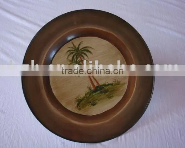 homeware middle metal round food tray