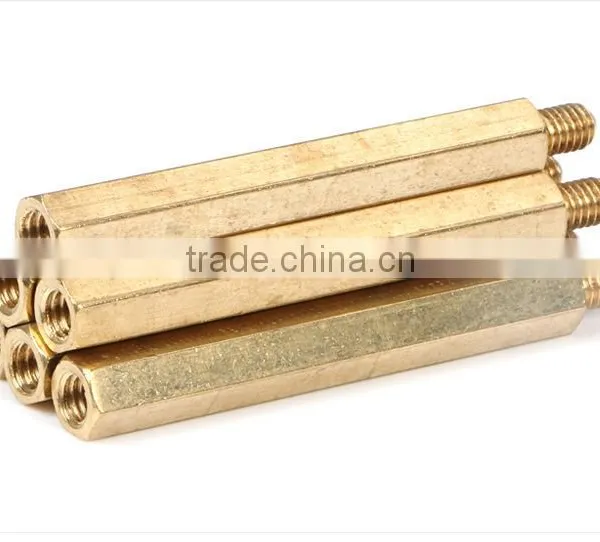 High Quality M3 Single End Hexagonal Copper Column Hex Column Stud 4-60mm + Threaded 6mm photo-2