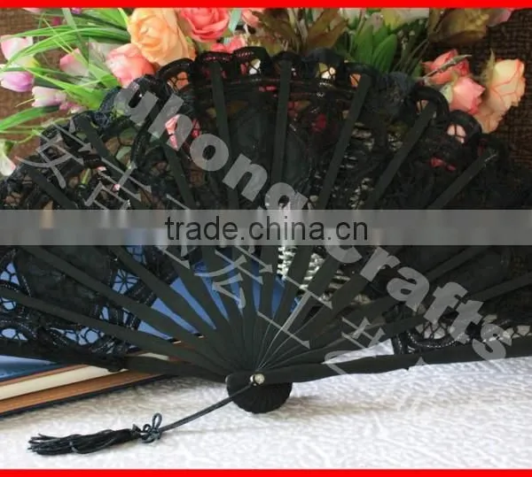Nature Bamboo Lace Wedding Fan photo-4