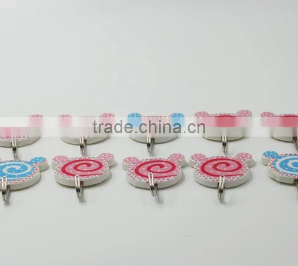 10pcs 2 Colors Cartoon Adhesive Hanging Plastic Hooks photo-2