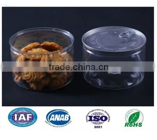 China Made Empty Cans,plastic Bottles,plastic Easy Open Can,PET Easy Open Can for Dry Food, Nuts,candies, Plastic Jar photo-5