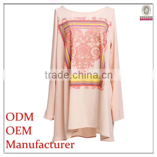 New Fashion Casual Garment OEM Plain Long Length T-shirts