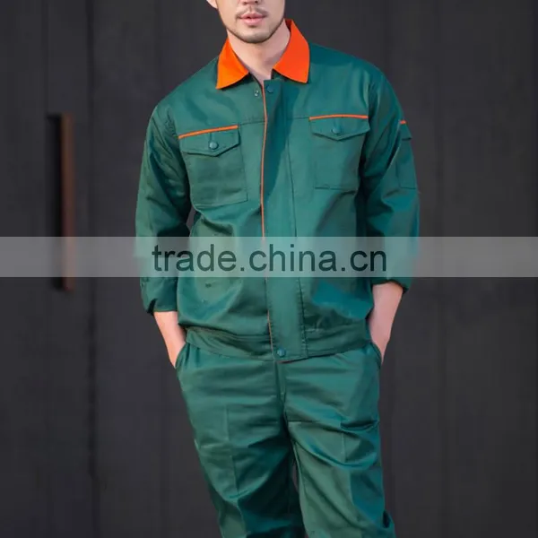 Guangzhou Manufacture Industrial Green Work Smock Uniforms photo-3