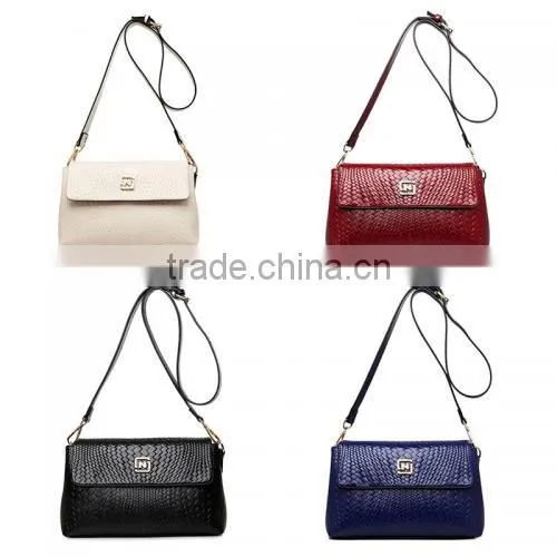 PU Leather Shoulder Bag Polyester Geometric 82660 Mini Shoulder Messenger Bag