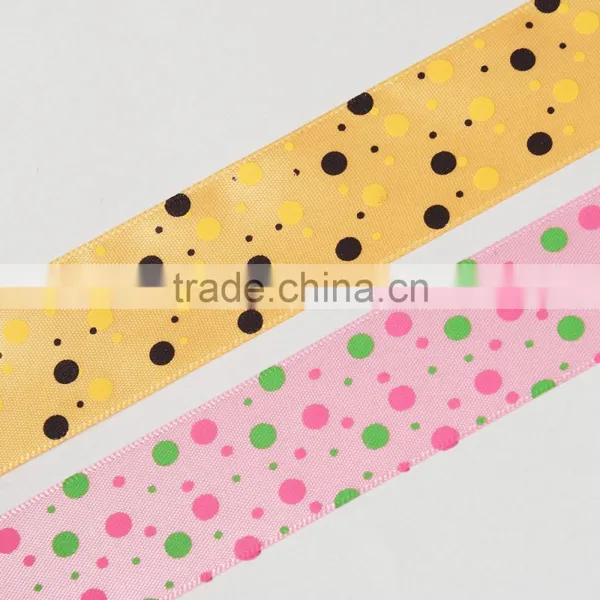 25mm Wide Polka Dot Single Face Satin Ribbon photo-3