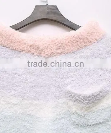 Colorful Best Quality Comfortable Fleece Women Sleepwear With Zipper photo-3